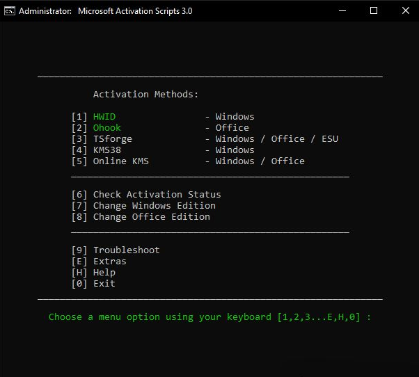 Microsoft Activation Scripts (MAS)-开源Windows，office激活脚本-云欣小站