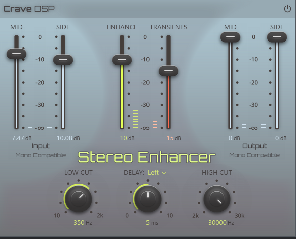 【立体声增强器】Crave DSP – Stereo Enhancer v1.0.5 VST, VST3, AAX х64-云欣小站