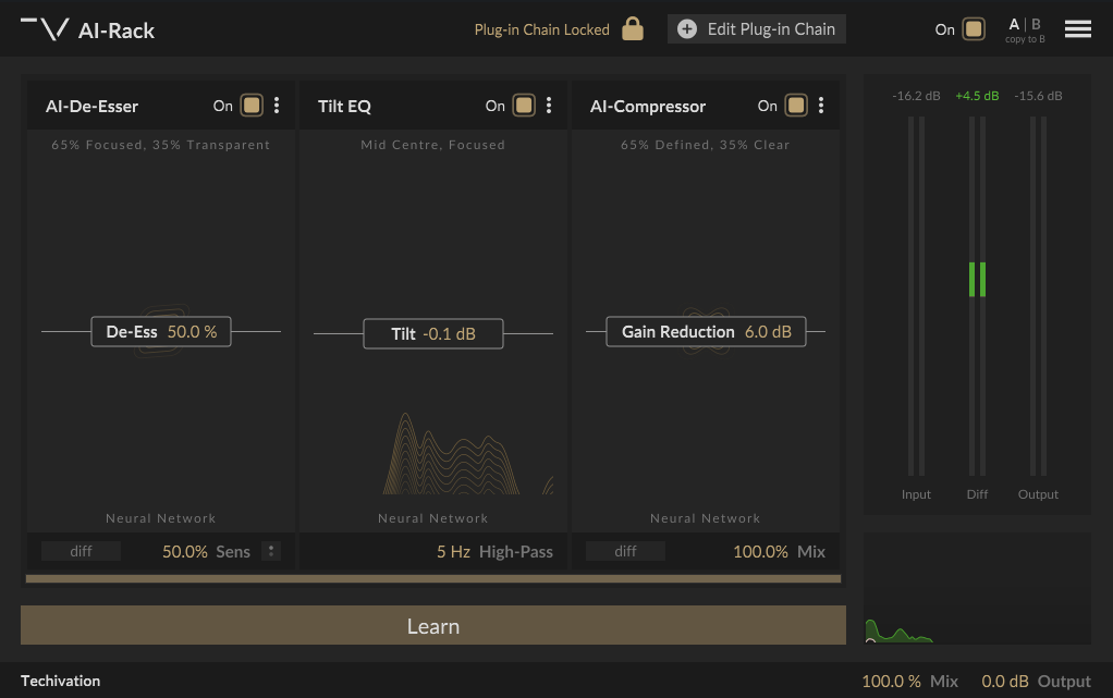【Al 插件】Techivation – AI-Rack v1.0.0 VST、VST3、AAX x64-云欣小站
