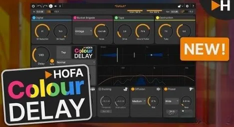 【延迟】HOFA – Color Delay v1.0.4 VST3， AAX [R2R]-云欣小站