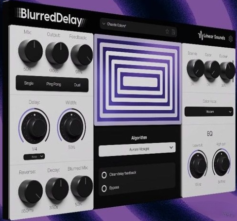 【延迟】Linear Sounds – BlurredDelay v1.1.3 VST3, AAX x64 [R2R]-云欣小站
