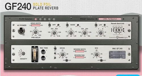 【板式混响】Iconic Instruments – GF240 Plate Reverb v1.0.1 VST, VST3 x64 [R2R]-云欣小站